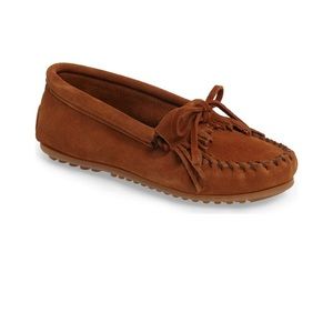 Minnetonka Kilty Suede Moccasin